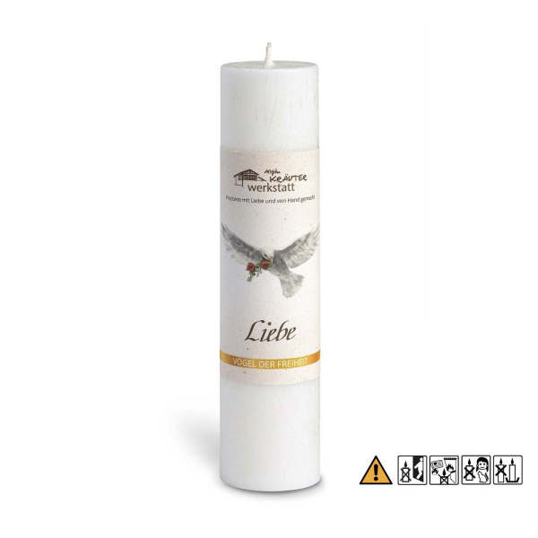 llgäuer Heilkräuter Kerze -  Vögel der Freiheit - Liebe